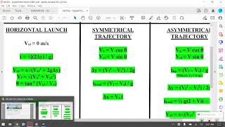 SPREADSHEETS  - PROJECTILE MOTION
