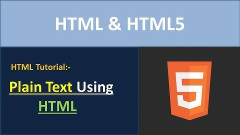 How to Print Plain Text on Web Browser Using HTML|HTML Tutorial for Beginners in Hindi|Plain Text