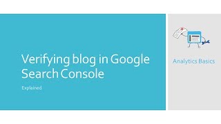 How to verify your Blogspot blog in Google Search Console?
