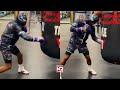 Sweet Science Great Floyd Mayweather Working The Extra Wide Title Heavy Bag