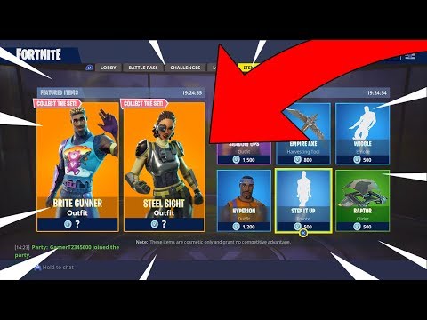 New Brite Gunner And Steel Sight Skins In Fortnite Fortnite Battle - new brite gunner and steel sight skins in fortnite fortnite battle royale live