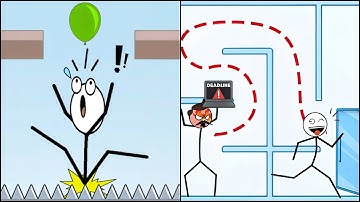 Dangling Man Weegoon VS Maze Skip Work - All Levels SpeedRun ep 1