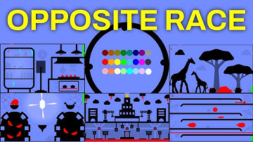 24 Marble Race EP. 60: Opposite Race (by Algodoo)