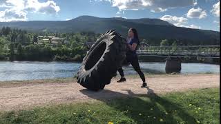 Emelie Vestling tractor tire flip