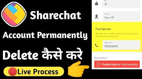 Sharechat account delete permanently | Sharechat account delete kaise kare