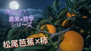 【眠れる哲学×農業】松尾芭蕉と柿|「侘び寂び」に触れる眠りの時間、あるがままを受け入れる