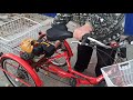 трёхколёсный велосипед с мотором от газоноеосилки
