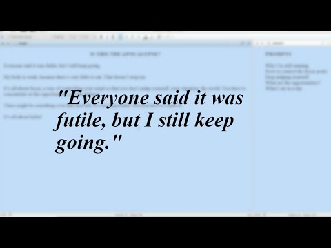 Writing a Short Story: 13 minutes, 5 prompts, apocalyptic
