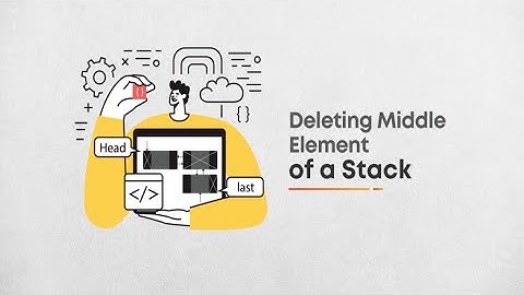 DELETING MIDDLE ELEMENT FROM STACK IN DATA STRUCTURES
