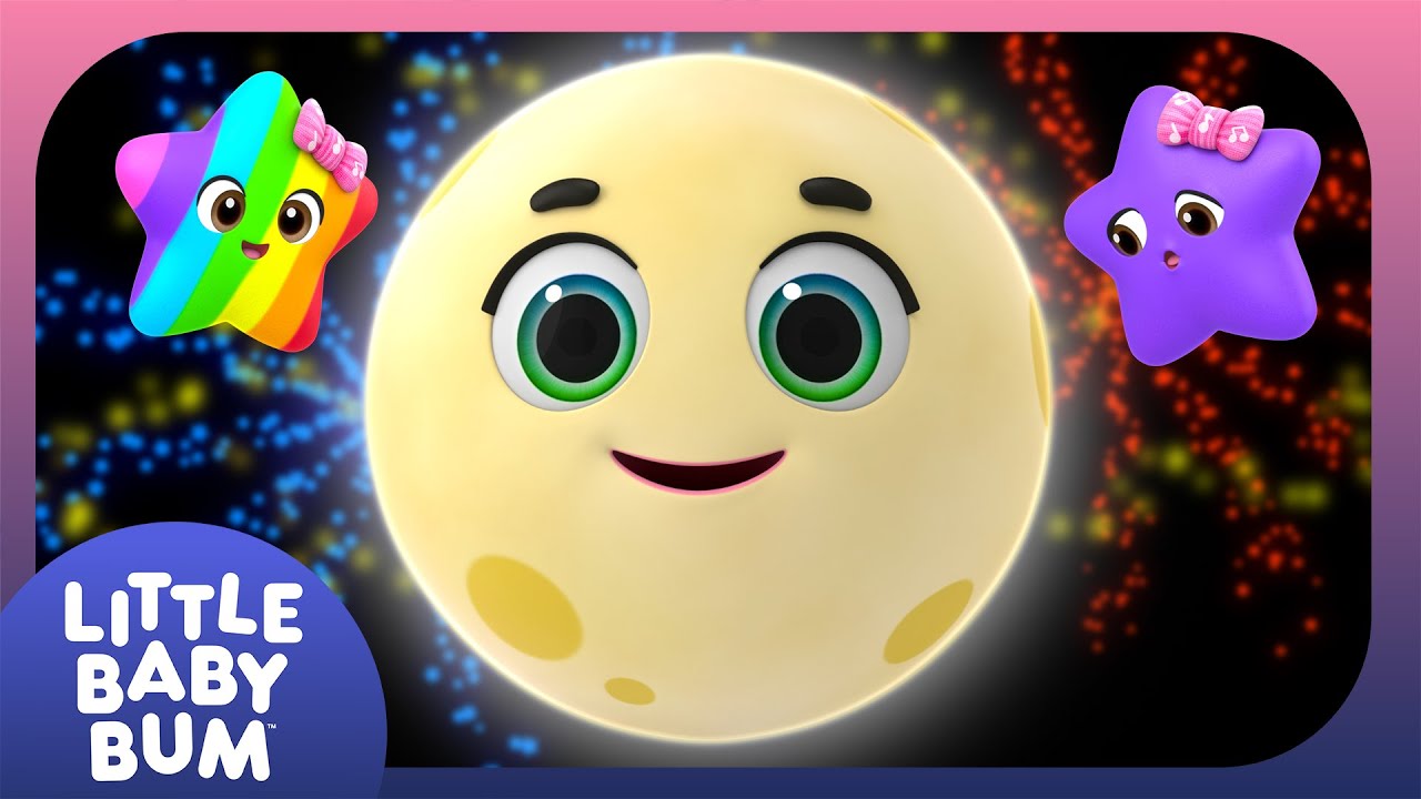 Mindful Stars & Moon | Calming Sensory Animation | Baby Songs