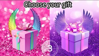 Choose your gift pink v/s purple gift box challenge #2giftbox #pickonekickone #wouldyourather