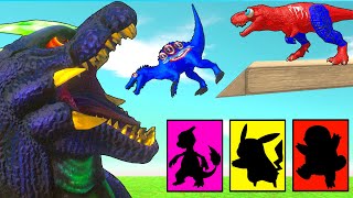 GODZILLA & KONG: The New Empire - Black TRex vs Brachiosaurus vs Giant Punch | Dinosaur Fights