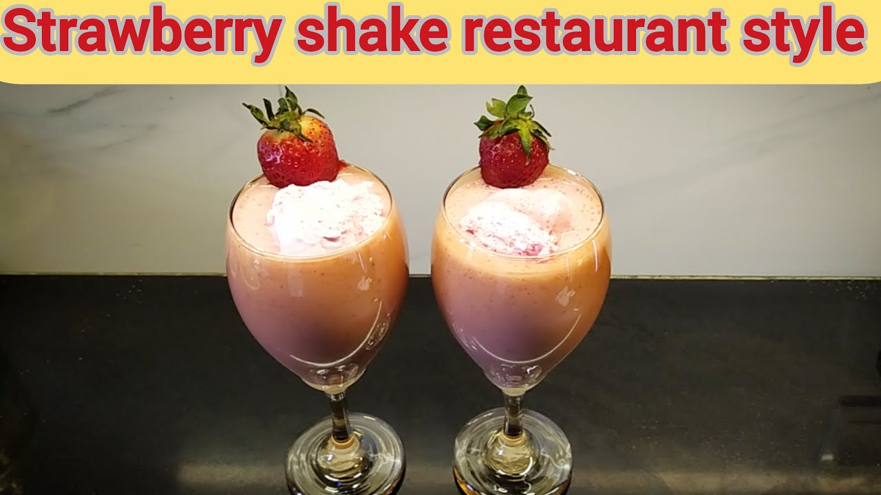 Strawberry Milkshake Recipe | How To Make Strawberry Milkshake | Chef ...