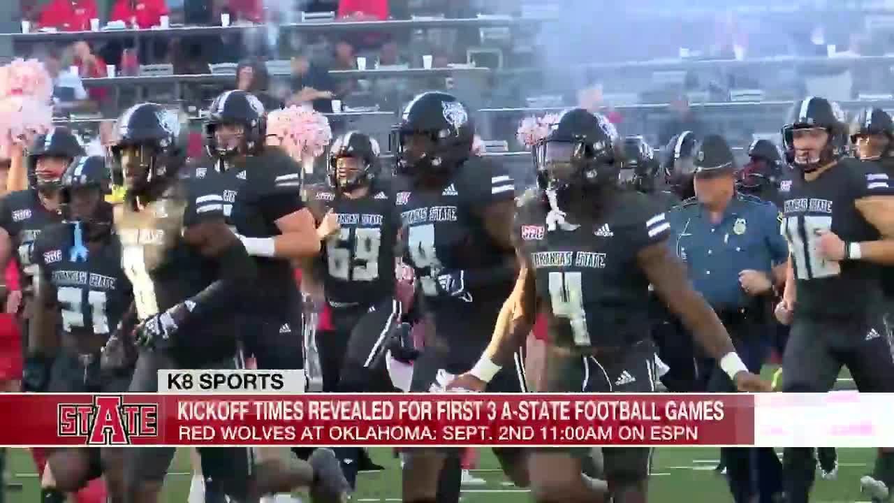 Kickoff times revealed for first three Arkansas State football games of