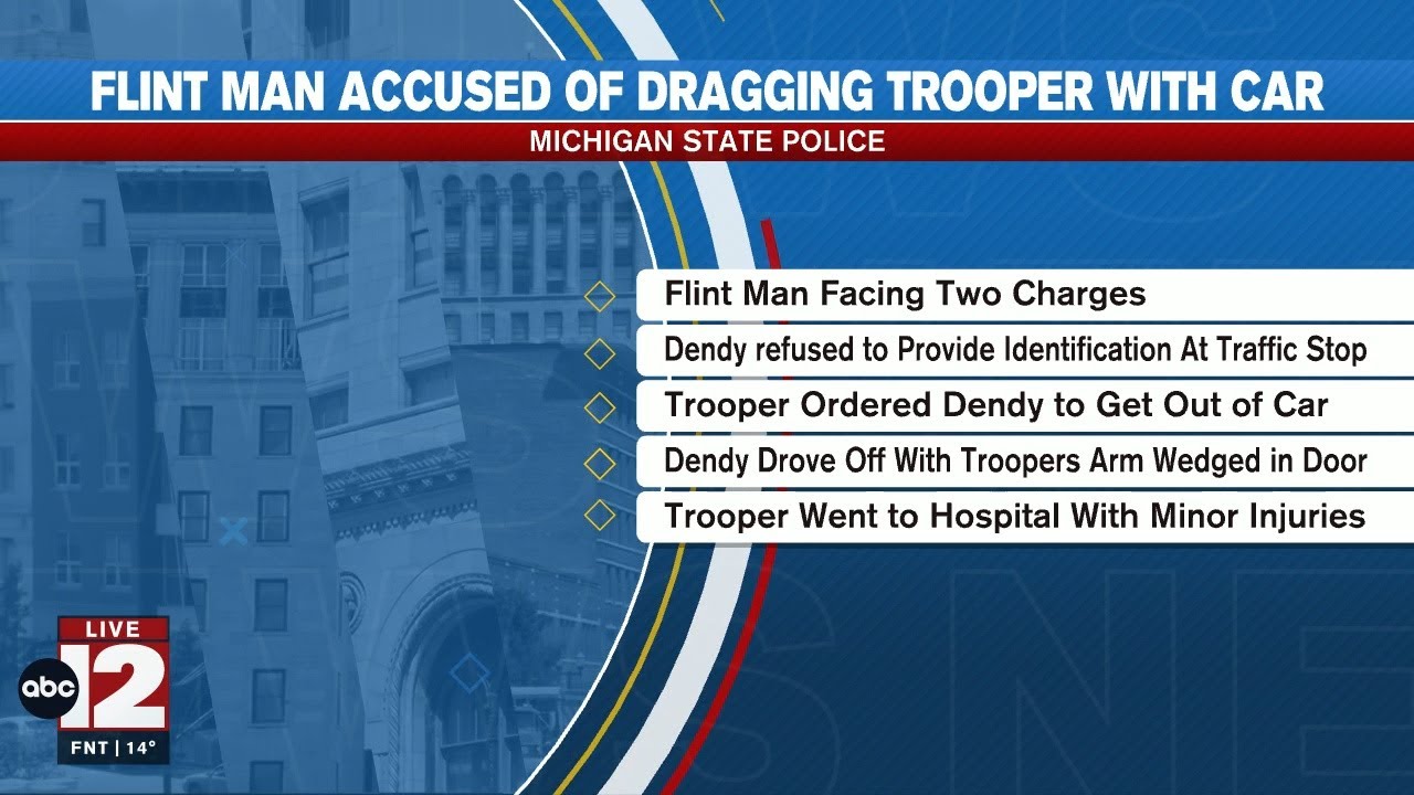 Suspect accused of dragging Michigan State Police trooper in Flint ...