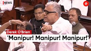 Derek O'Brien Lashes Out In Rajya Sabha Over Manipur Violence | Derek O Brien On Manipur