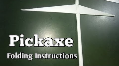How To Make Pickaxe Using A4 Size Paper | Paper Folding Instructions