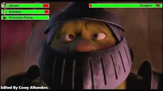 Shrek (2001) Escaping the Dragon's Keep with healthbars