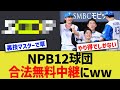 NPB12球団、合法無料中継にwww