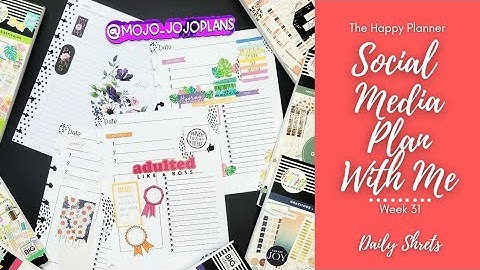PWM | Daily Sheets | Social Media | Week 31 | The Happy Planner
