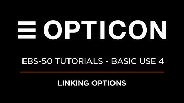 EBS-50 Tutorial - Basic use 4 – Linking options