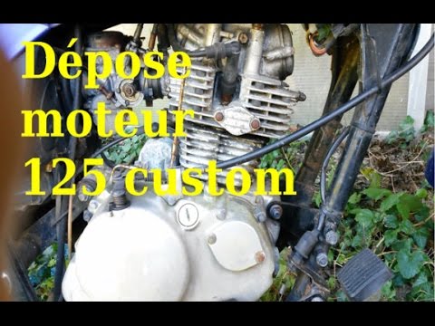 Dépose moteur 125 custom - YouTube