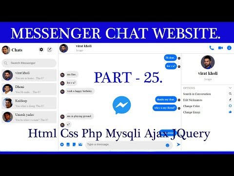Messenger Chat Website