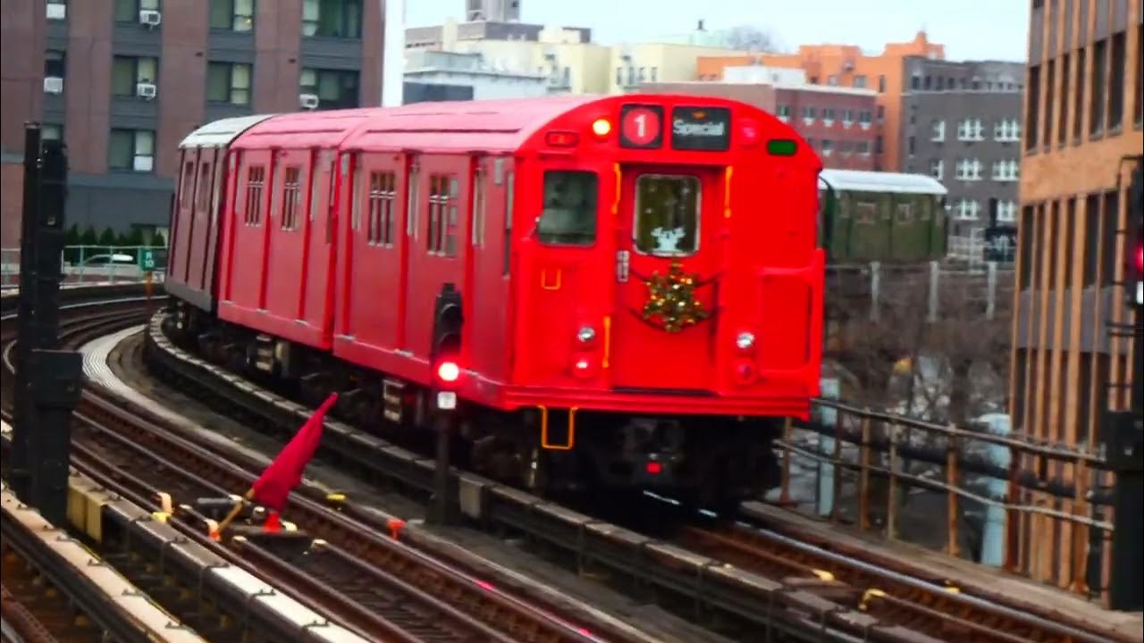 IRT White Plains Road Line Vintage Museum TOMC Holiday Train Bypassing irt-white-plains-road-line-vintage-museum-tomc-holiday-train-bypassing