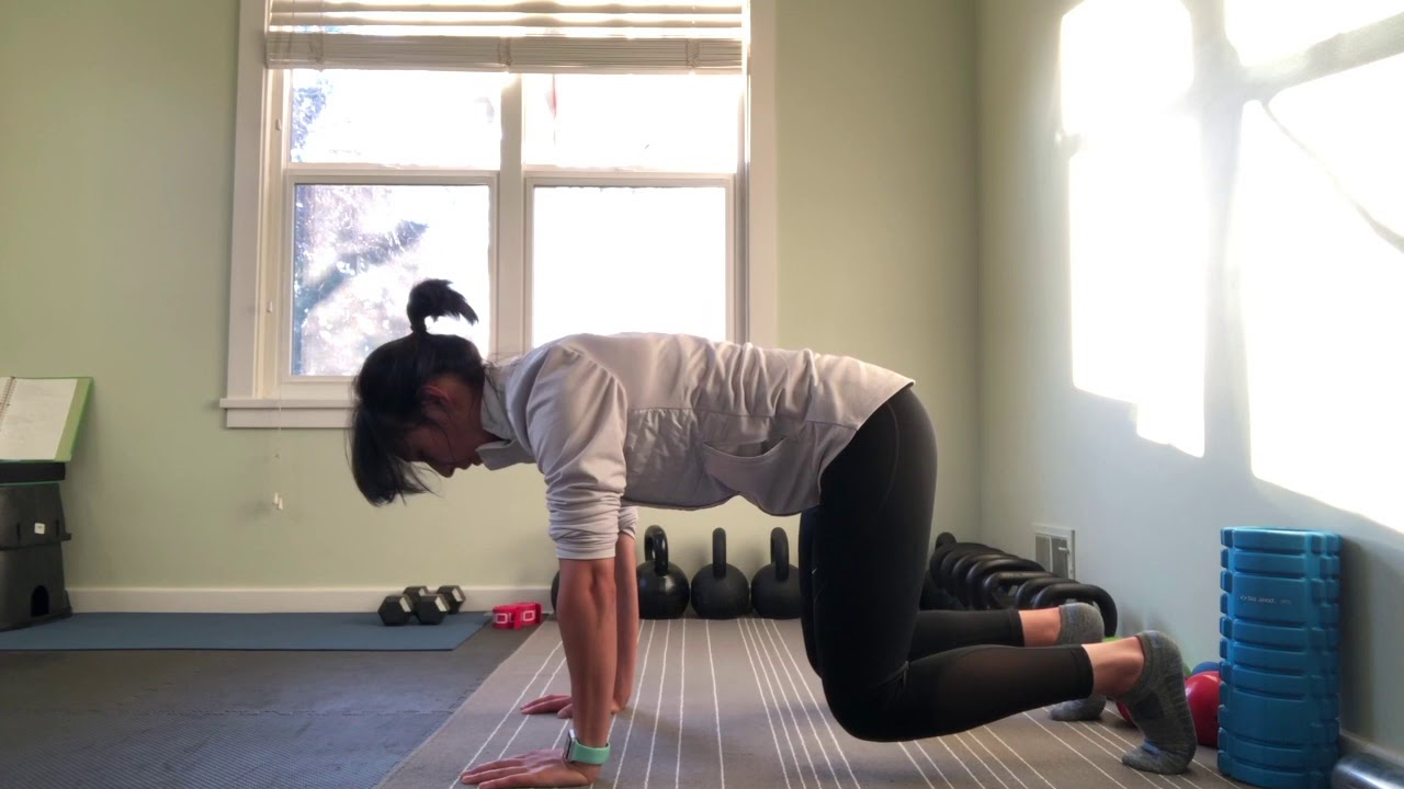 Quadruped Knee Lifts + Breathing for 3 Reps