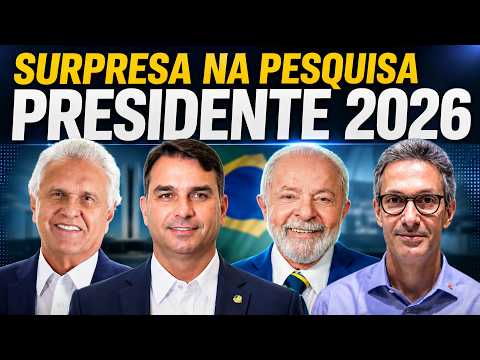 SURPRESA NA PESQUISA PRESIDENTE 2026 HOJE FLÁVIO BOLSONARO, LULA, RONALDO CAIADO, ROMEU ZEMA