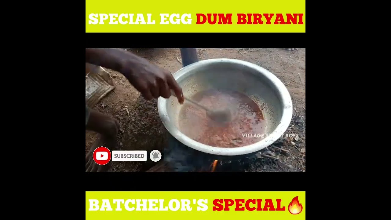 EGG DUM BIRYANI | BATCHELOR STYLE | BIRYANI | #VillageStreetBoys
