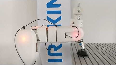 All you need for a collaborative robotic solution:AIRSKIN safety skin+ KUKA Agilus industrial robot.