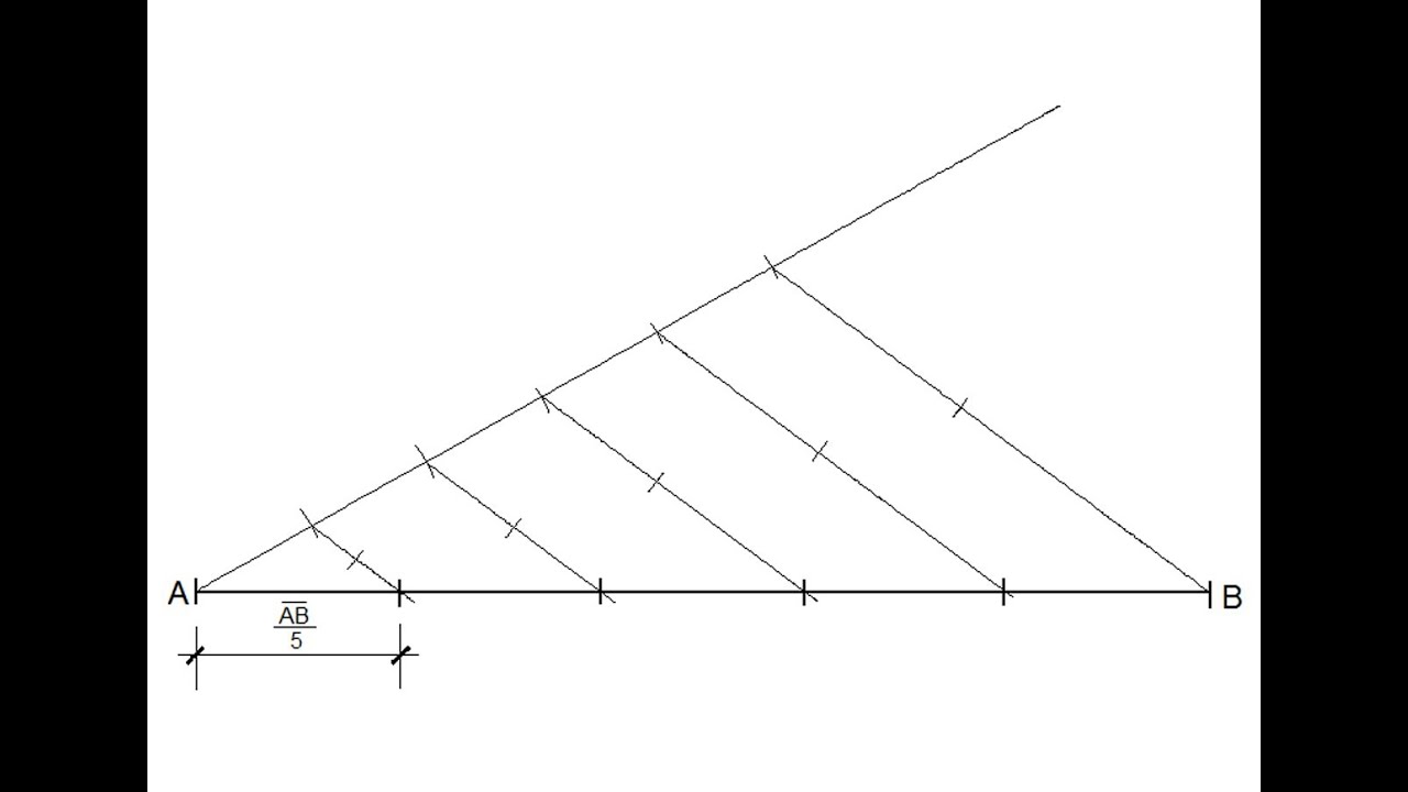 Resultado de imagen de Cómo dividir un segmento en partes iguales