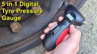 5 in 1 Digital Tyre Pressure Gauge