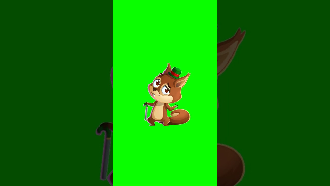 Green screen cartoon |Animated new vedio 2023 |squirrel|short| objects |@muazim305