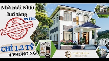 🌟 [HOT] Mẫu Nhà 2 Tầng Mái Nhật 4 Phòng Ngủ Diện Tích 8x11m Tại Đào Dương, Ân Thi, Hưng Yên 🌟