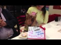わんちゃんの誕生日を犬ケーキでお祝いの動画 ７月２８日ﾖｰｷｰのエルメスちゃん七才ﾄﾞｯｸﾞｶﾌｪ帝塚山WANBANAﾜﾝﾊﾞﾅ