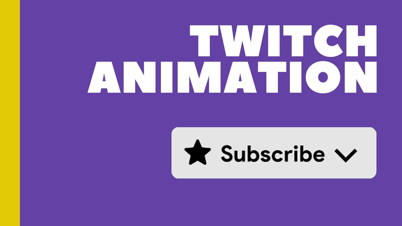 Free Twitch Subscribe Animation Edit In Any Software Youtube