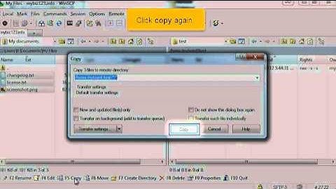 Uploading files using WinSCP