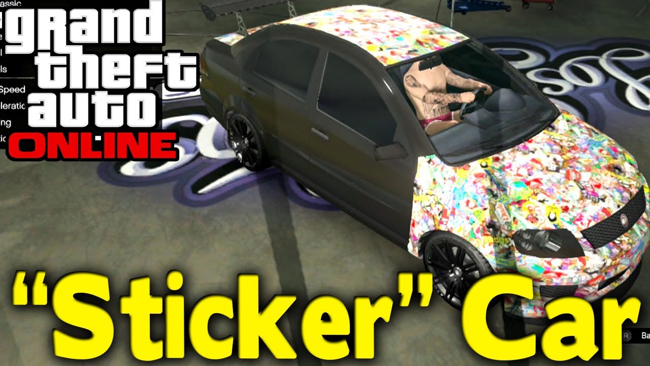 Soms Nietje Ooit GTA Online - "STICKER" CAR (How To Get) [GTA V Multiplayer] - YouTube