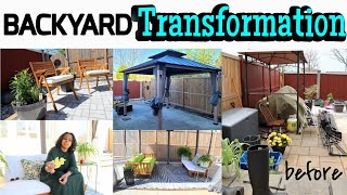 Extreme BACKYARD TRANSFORMATION | SMALL PATIO IDEAS | 2023 DIY BUDGET BACKYARD MAKEOVER