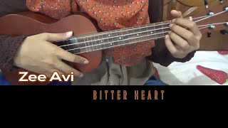 Video thumbnail of "Bitter Heart - Zee Avi | no vocal | ukulele version | lyric and chords"