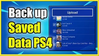 How to Backup Saved Data on PS4 & Upload to PSN CLOUD Storage (Fast Method!)