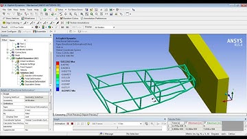 Ansys Tutorial - Impact On Chassis Using Explicit Dynamics Module(Crash Testing)