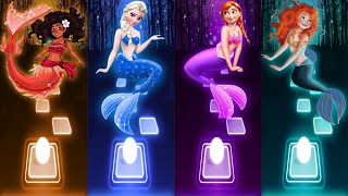 Moana Mermaid VS Elsa Mermaid VS Anna Mermaid VS Merida Mermaid