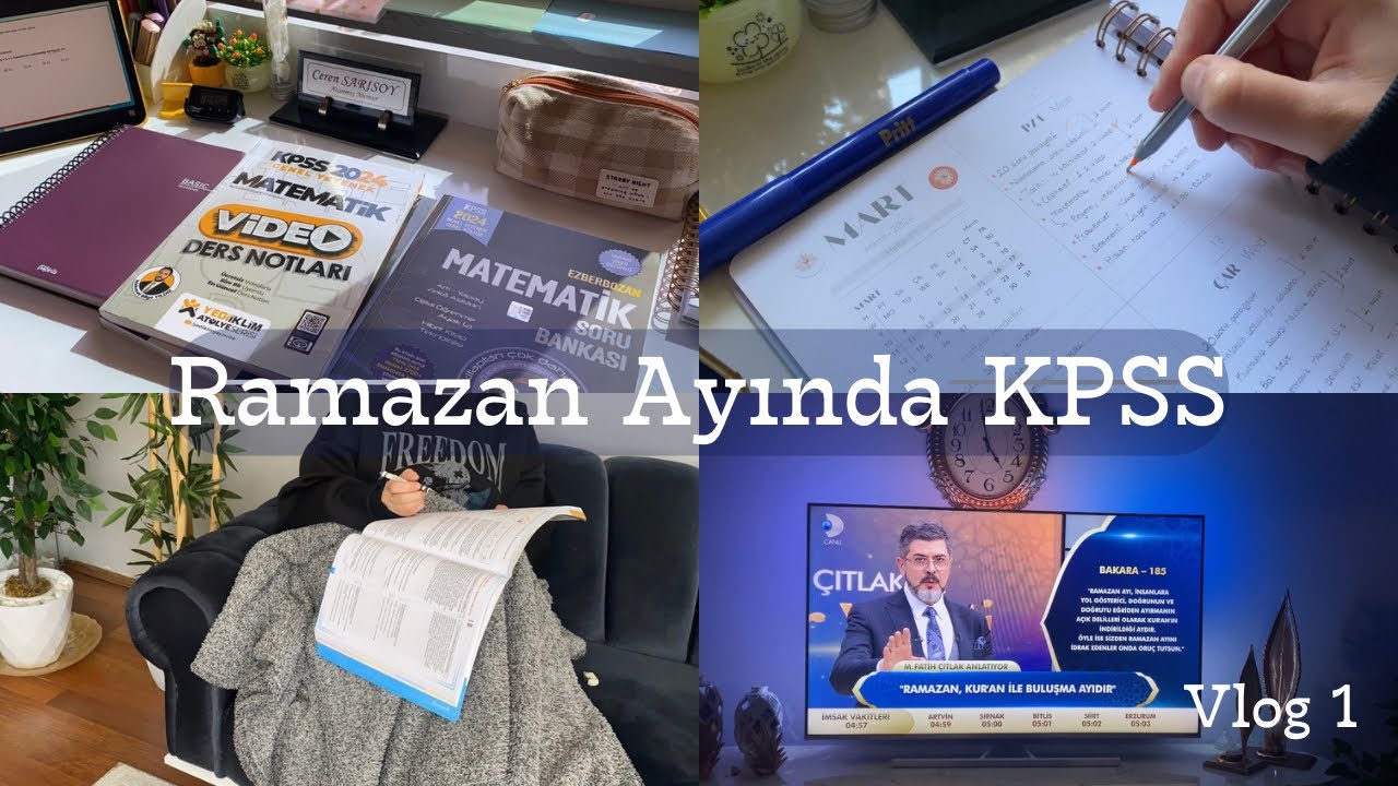 Ramazan Ayında KPSS Vlog 1 🕌 | Adapte olamadık, geceye dönme çabaları..#kpss #kpsslisans #studyvlog
