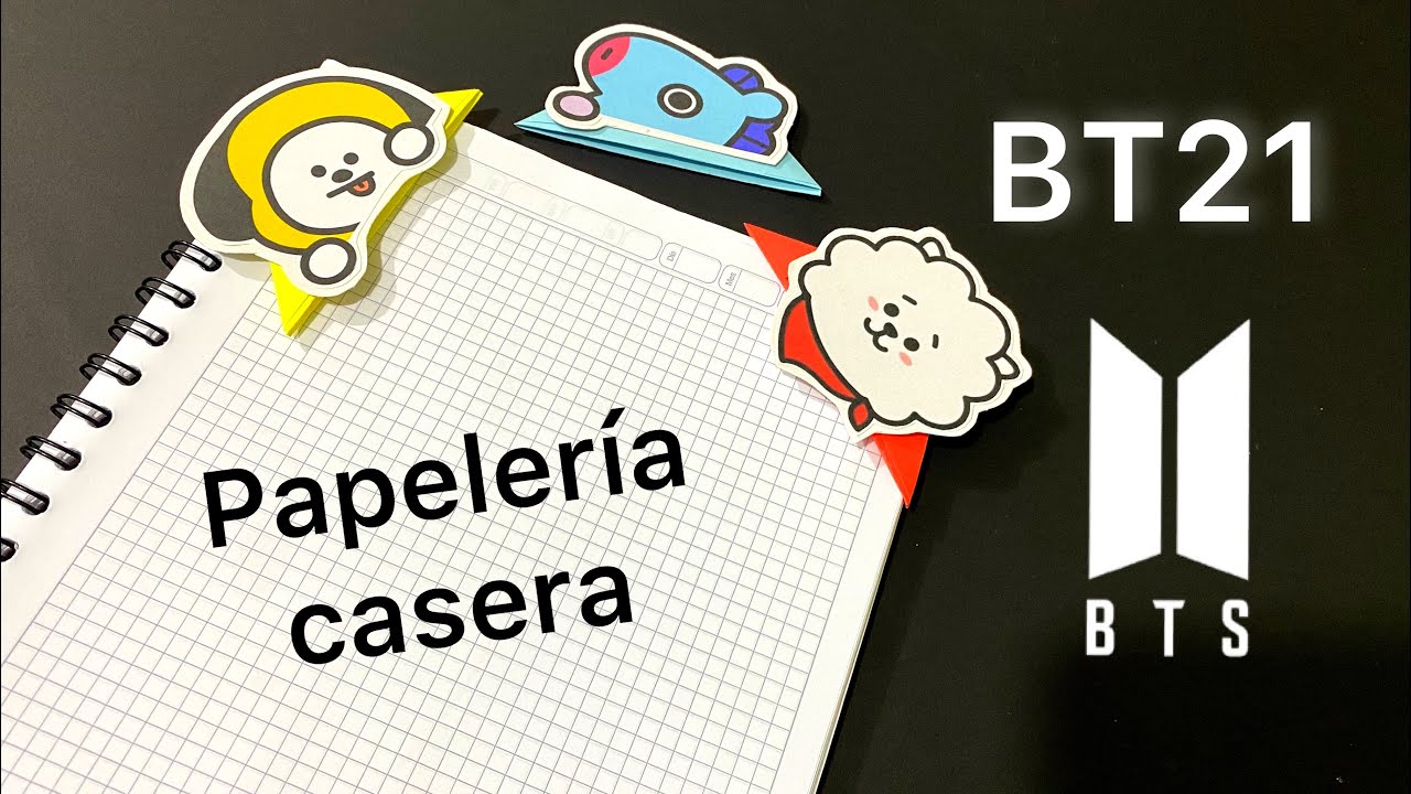 8 separadores / marcapáginas de los BT21 | Papeleria casera