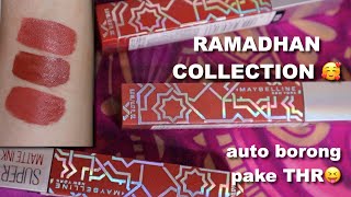 RAMADHAN COLLECTION ! MAYBELLINE SUPERSTAY MATTE INK | PEACHY, BROWN ORANGE CANTIK 😍 |Maria Soelisty screenshot 1