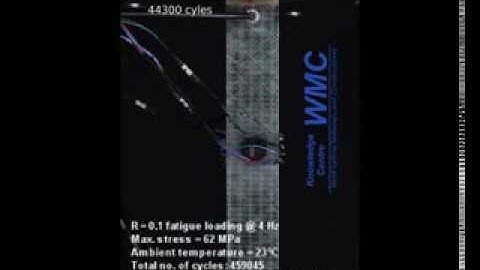 Time-lapse video fatigue test on composite