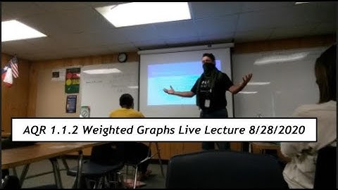 AQR 1 1 2 Weighted Graphs Live Lecture 8 28 2020